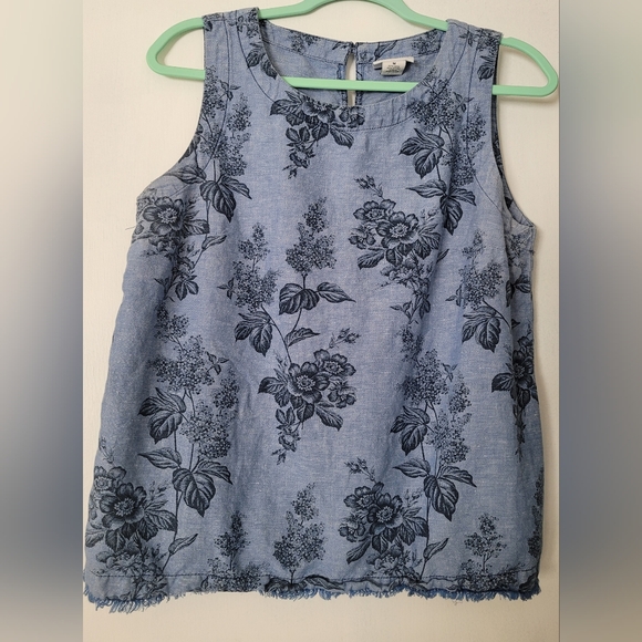 Liz Claiborne Tops - Liz Claiborne Black and Blue Boxy Tank Top